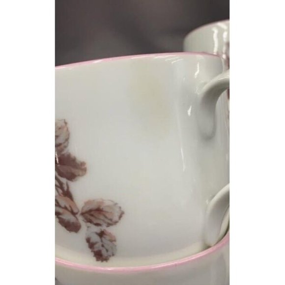 Antique Haviland Limoges English Registry 11pc Pink Braided Rope Handles Tea Set - Picture 11 of 12